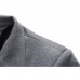 Mens Cotton Slim Fit One Button Stand Collar Solid Color Stylish Blazers Jacket