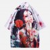 Retro Japanese Harajuku Cardigan Robe Flower Printing Lovers Sunscreen Coats