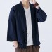 INCERUN Mens Loose Cotton Vintage Horn Buckle Three Quarter Sleeve Coats Tops