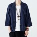 INCERUN Mens Loose Cotton Vintage Horn Buckle Three Quarter Sleeve Coats Tops