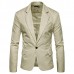 Mens Pure Color Slim Fit Busniess Casual Blazers Suit Jacket 7 Colors
