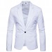 Mens Pure Color Slim Fit Busniess Casual Blazers Suit Jacket 7 Colors