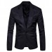 Mens Pure Color Slim Fit Busniess Casual Blazers Suit Jacket 7 Colors