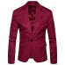 Mens Pure Color Slim Fit Busniess Casual Blazers Suit Jacket 7 Colors