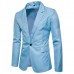 Mens Pure Color Slim Fit Busniess Casual Blazers Suit Jacket 7 Colors