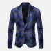 Mens Plaid Fashionable Suit Jacket Blazers