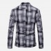 Mens Plaid Fashionable Suit Jacket Blazers