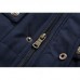 Mens Outdoor Water Repellent Thick Fleece Multi Function Pockets Solid Color Vest