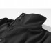 Mens Mid Long Asymmetric Placket Slim Fit Stylish Stand Collar Woolen Jackets