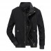 Mens Outdoor Cotton Stand Color Autumn Casual Epaulet Cargo Jacket