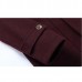 Men's Thick Wool Detachable Scarf Trench Coat Casual Business Pea Coat Top Coats