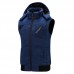 Men Zipper Solid Color Hooded Vest