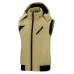 Men Zipper Solid Color Hooded Vest