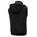 Men Zipper Solid Color Hooded Vest