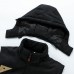 Men Zipper Solid Color Hooded Vest