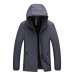 Pure Color Zipper Hooded Spring Autumn Casual Jacket for Men