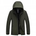 Pure Color Zipper Hooded Spring Autumn Casual Jacket for Men