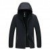 Pure Color Zipper Hooded Spring Autumn Casual Jacket for Men