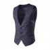 Mens Three Buttons Business Slim Fit Solid Color Casual Vest Mens Three Buttons Business Slim Fit Solid Color Casual Vest