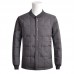 Mens Business Thick Warm Stand Collar Rib Cuff Long Sleeve Casual Coats