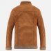 Mens Thick Winter Fashion Coat Stand Collar Shearling Jacket