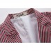 Mens Fashion Slim Stripe Suit Jacket Blazers
