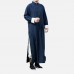 Mens Chinese Style Loose Comfy Tang Suit Stand Collar Long Retro Casual Coats
