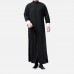 Mens Chinese Style Loose Comfy Tang Suit Stand Collar Long Retro Casual Coats