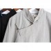 Mens Chinese Style Loose Comfy Tang Suit Stand Collar Long Retro Casual Coats