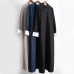 Mens Chinese Style Loose Comfy Tang Suit Stand Collar Long Retro Casual Coats