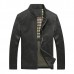 Mens Casual Business Spring Autumn Stand Collar Cotton Jacket