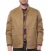 Mens Casual Business Spring Autumn Stand Collar Cotton Jacket