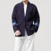 Vintage Ethnic Chinese style Linen Coats Loose Cardigans for Men