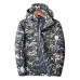 Mens Camo Printing Windproof Breathable Casual Hooded Outdoor Sports Jacket