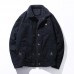 Mens Turn Down Collar Thick Fleece Warm Winter Jacket Casual Coats