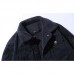 Mens Turn Down Collar Thick Fleece Warm Winter Jacket Casual Coats