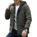Mens Winter Mid-long Thick Warm Fleece Outdoor Hooded Jacket Windbreaker