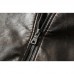 Mens Vintage Faux Leather Motorcycle Jacket Thick Warm PU Biker Jacket