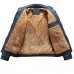 Mens Winter Velvet Plus Thick Warm Stylish Motor Yellow Faux Washed Leather Jackets