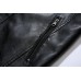 Mens PU Faux Leather Motorcycle Biker Jacket
