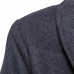 Large Lapel Design Fashion Long Style Men's Trench Coat Pure Color Long Sleeve Casual Jacket