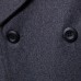 Large Lapel Design Fashion Long Style Men's Trench Coat Pure Color Long Sleeve Casual Jacket