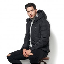 Mens Winter Thick Warm Hooded Padded Jacket