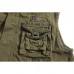 Mens Multi Pockets Cotton Stand Collar Loose Fit Casual Vest