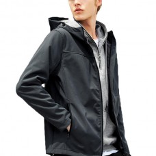 Soft Shell Waterproof Windproof Fleece Liner Hooded Casual Sports Outdoor Jacket for Men