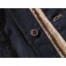 Mens Winter Fleece Liner Thick Warm Denim Jacket