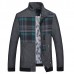 Mens Stand Collar Splicing Business Casual Jacket