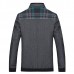 Mens Stand Collar Splicing Business Casual Jacket