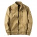 Military Style Embroidery Fleece Warm Mens Casual Fall Winter Jacket
