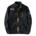 Military Style Embroidery Fleece Warm Mens Casual Fall Winter Jacket
